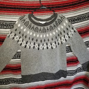 Grey knit sweater